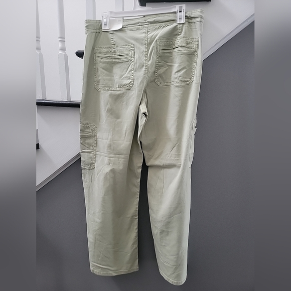 American Eagle Pants Womens 14 Baggy Wide Leg Green Super Hi Rise Stretch Flowy - Picture 3 of 5